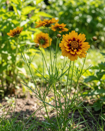 Semi biologici di Coreopsis tinctoria (fiordaliso giallo doppio misto alto) – miscela annuale di SeedsChoice