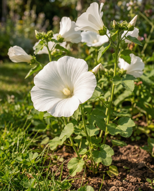 Malva Mont Blanc (Lavatera trimestris) – semi di fiore annuale biologico da SeedsChoice