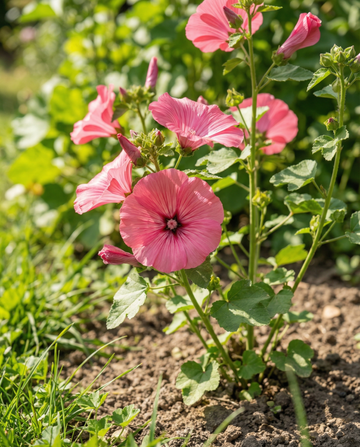 Malva Rose Red Mix (Lavatera trimestris) – semi di fiore annuale biologico da SeedsChoice