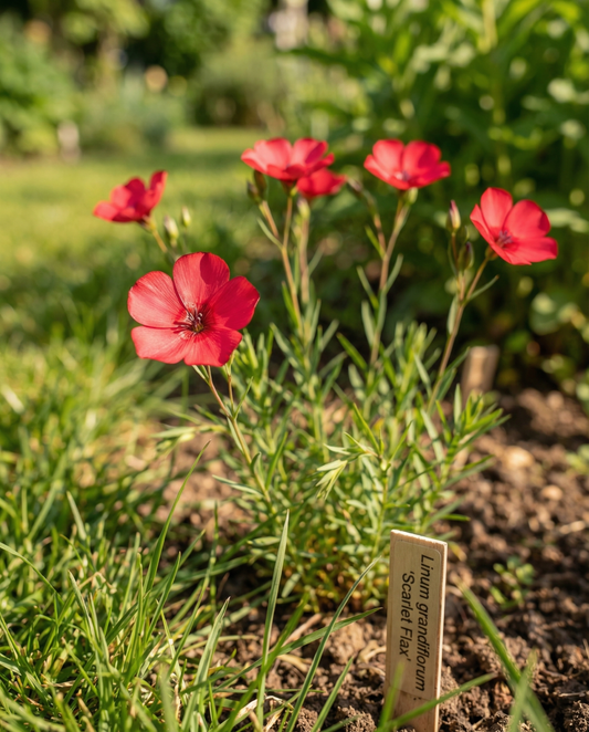 Lino scarlatto (Linum grandiflorum) – semi biologici di fiore annuale da SeedsChoice