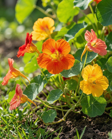 Nasturzio rampicante a colori misti (Tropaeolum majus) – semi biologici di rampicante annuale di SeedsChoice