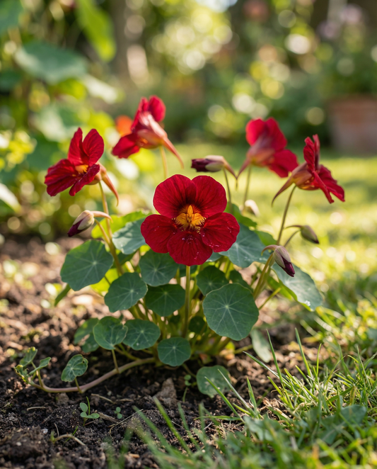 Nasturzio Empress Of India (Tropaeolum majus) – semi annuali biologici da SeedsChoice