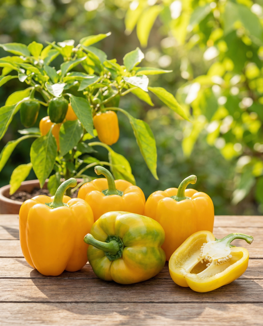Peperone dolce Yellow California Wonder (Capsicum annuum) – semi di ortaggi annuali biologici da SeedsChoice