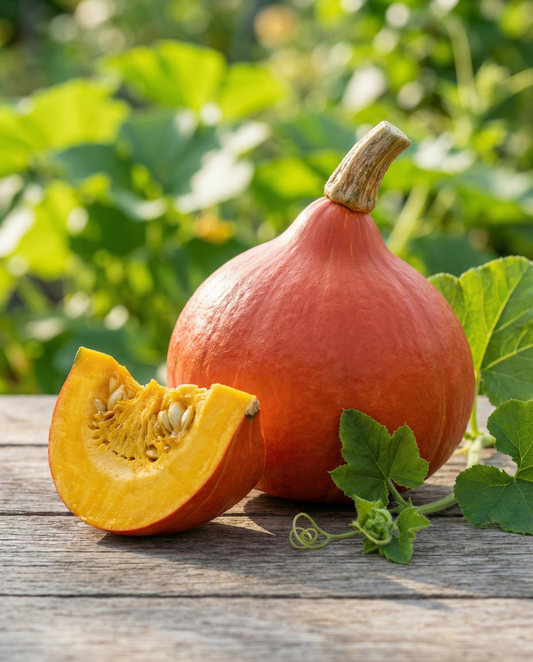 Zucca Uchiki Kuri (Cucurbita maxima) – semi biologici da orto annuali di SeedsChoice