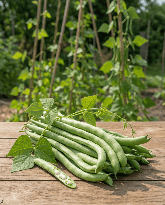 Fagiolo rampicante Neckarkönigin baccelli verdi (Phaseolus vulgaris) – semi biologici di ortaggio annuale da SeedsChoice