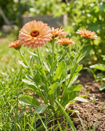 Marigold Touch Of Red Buff (Calendula officinalis) – annual flower seeds from SeedsChoice