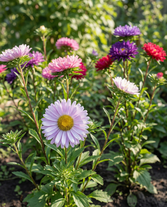 Aster Mixed Colours (Callistephus chinensis) – semi mix annuale da SeedsChoice