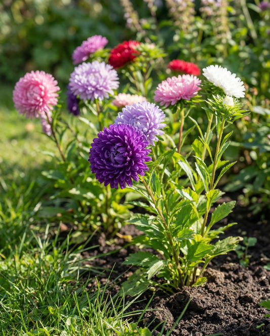 Aster Queen Of The Market Mixed Colors (Callistephus chinensis) – semi per mix annuale da SeedsChoice