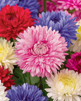 Semi di aster Queen Of The Market Callistephus chinensis annuale colori misti
