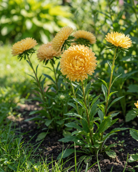 Aster Princess Yellow (Callistephus chinensis) – semi annuali da SeedsChoice