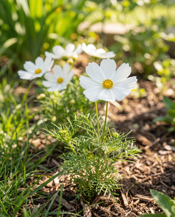 Hummingbird White (Cosmos bipinnatus) – semi di fiori annuali da SeedsChoice