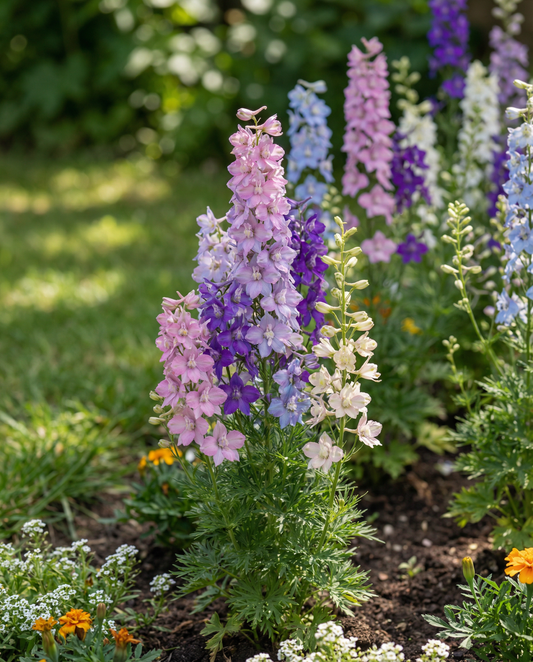Speronella Mixed Dwarf (Delphinium ajacis) – semi per miscuglio annuale da SeedsChoice