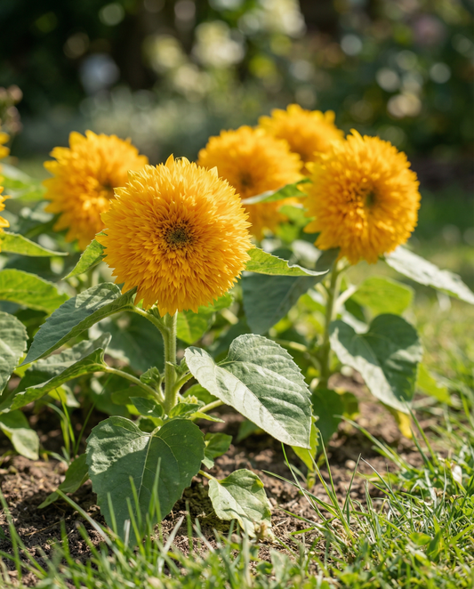 Semi di girasole Sungold Double Flowered Dwarf (Helianthus annuus) – semi di fiore annuale di SeedsChoice