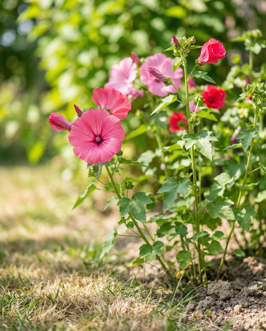 Malva Pink Red Mix (Lavatera trimestris) – semi di fiore annuale da SeedsChoice