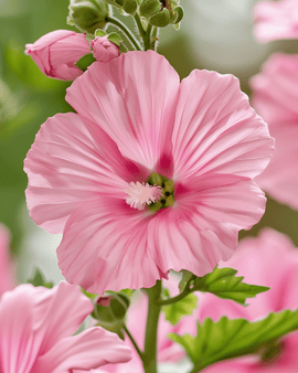 Mallow Silver Cup Seeds Lavatera Trimestris Annual Flower