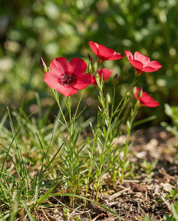 Lino Bright Eyes (Linum grandiflorum) – semi di fiore annuale da SeedsChoice