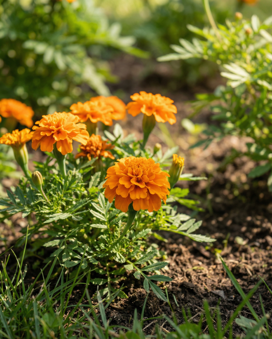 French Marigold Petite Orange (Tagetes patula) – annual flower seeds from SeedsChoice