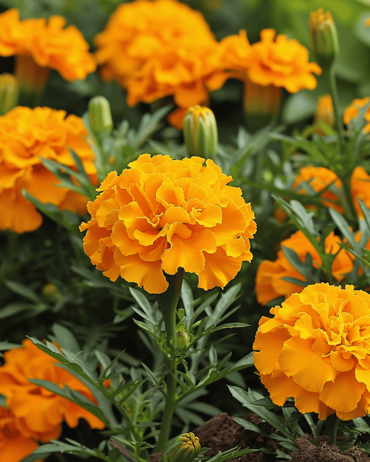 French Marigold Petite Orange seeds (Tagetes patula) – annual flower