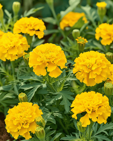 Semi di tagete francese Petite Yellow (Tagetes patula) – fiore annuale