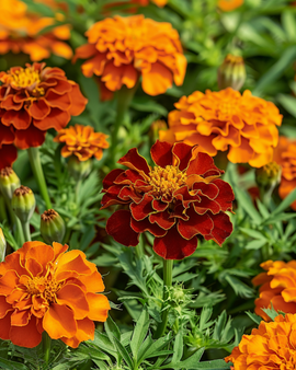 Semi di tagete francese Carmen Tagetes Patula varietà annuale