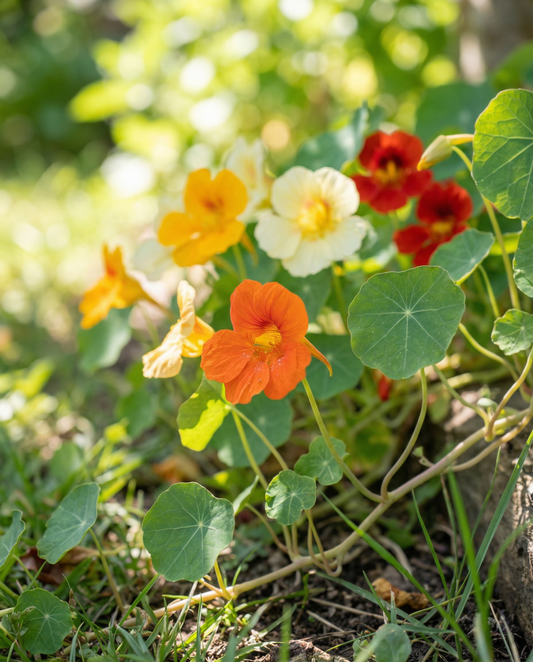 Nasturzio a fiore singolo misto (Tropaeolum majus) – semi di fiore annuale da SeedsChoice