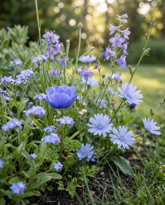 Blue Summer Mix Full Sun 20 To 80 Cm – semi di fiori annuali da SeedsChoice