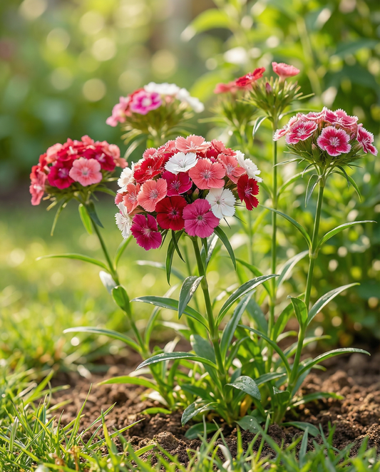 Semi di garofano dei poeti Mixed Single Flowered (Dianthus barbatus) – fiore biennale da SeedsChoice