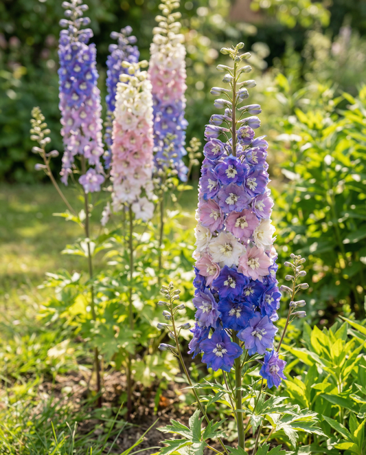 Speronella Giant Pacific Mixed (Delphinium cultorum) – semi per miscuglio di perenni da SeedsChoice
