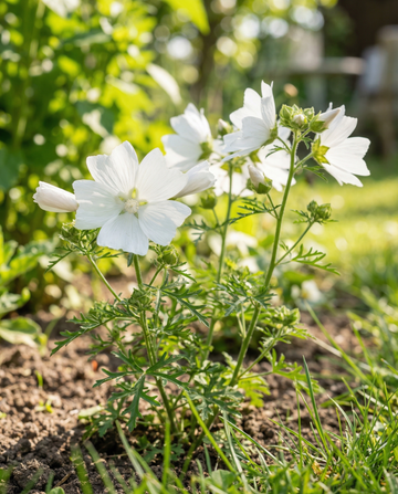 Malva muschiata Alba bianca (Malva moschata) – semi di fiore perenne di SeedsChoice