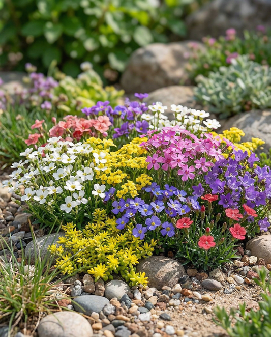 Rock Garden Mix pieno sole 15-25 cm – semi di fiori perenni da SeedsChoice