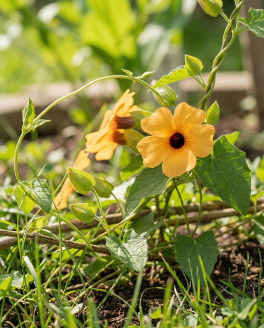 Black Eyed Susan Climber (Thunbergia alata) – annual climber seeds from SeedsChoice