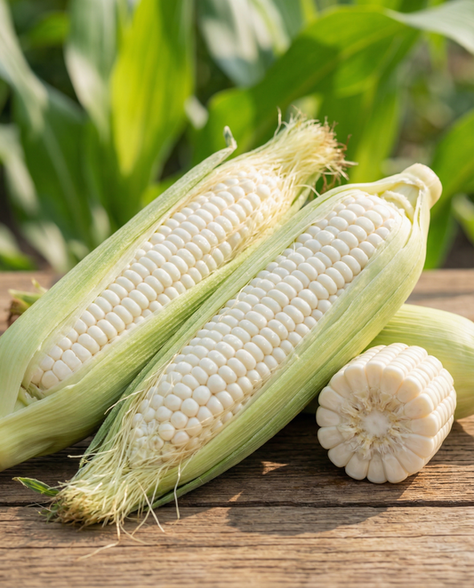 Mais dolce Glacial White Kernels (Zea mays) – semi di ortaggio annuale da SeedsChoice