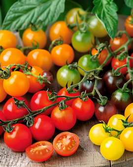Semi di pomodoro ciliegino Solanum lycopersicum assortimento annuale varietà miste