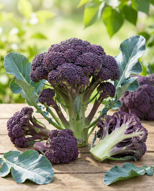 Broccolo Summer Purple (Brassica oleracea) – semi di ortaggio annuale di SeedsChoice