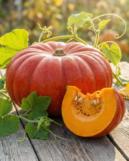 Zucca Rouge Vif Detampes (Cucurbita maxima) – semi da orto annuali di SeedsChoice