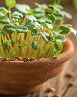 Semi di crescione comune Lepidium sativum ortaggio annuale