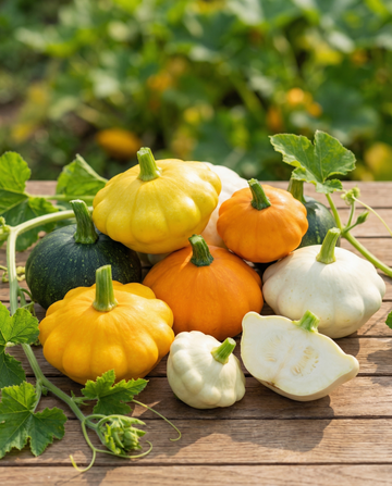 Patisson Squash Colour Mix (Cucurbita pepo) – annual vegetable seeds from SeedsChoice