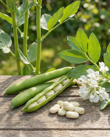 Fava Threefold White (Vicia faba) – semi di ortaggi annuali da SeedsChoice