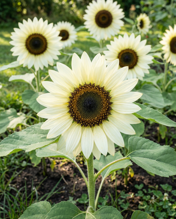Semi di girasole White Moon F1 (Helianthus annuus) – fiore annuale da SeedsChoice