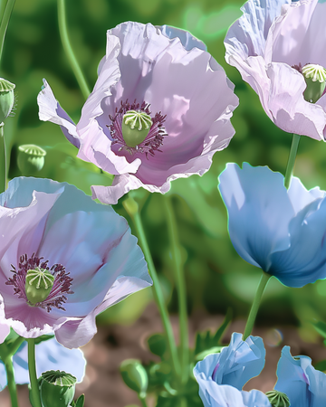 Poppy Blue 90 Cm Tall seeds – annual flower