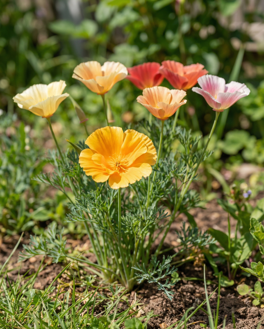 Mixed Double Flowering (Eschscholzia californica) – semi di fiori annuali da SeedsChoice