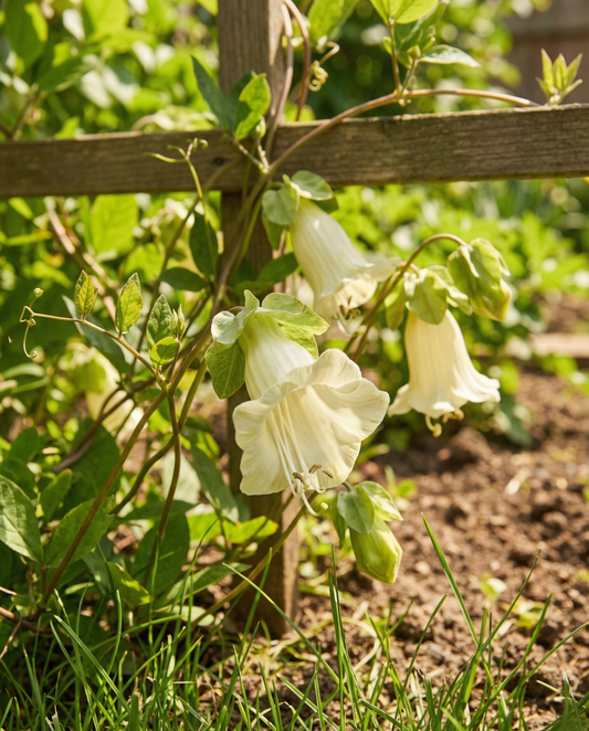 Cobaea scandens bianca (campanelle della cattedrale) – semi di rampicante annuale da SeedsChoice