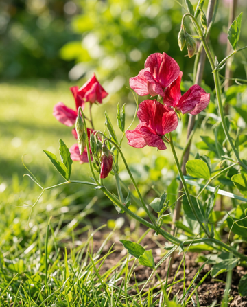 Sweet Pea Unwin's Striped Climber (Lathyrus odoratus) – annual climber seeds from SeedsChoice