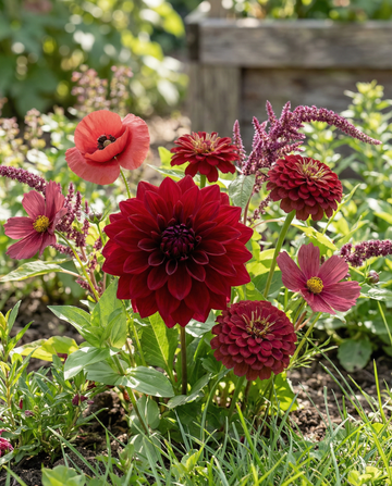 Semi per fiori estivi Vintage Red Mix Bouquet Collection – fiori annuali da SeedsChoice
