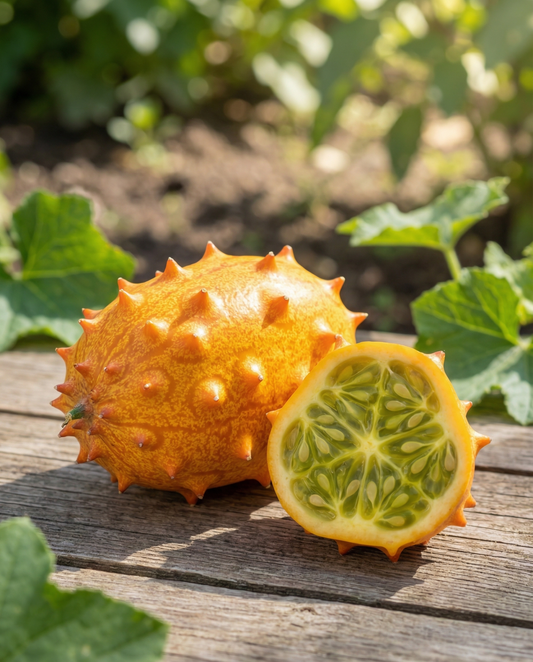 Horned Melon Fruit (Cucumis metuliferus) – annual vegetable seeds from SeedsChoice