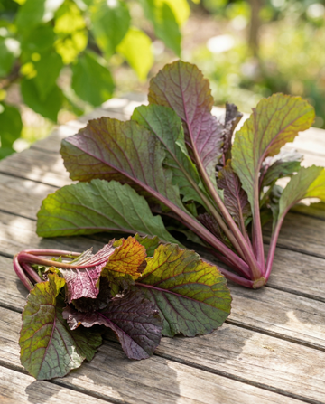 Amsoi Red (Brassica juncea) – semi di ortaggi annuali da SeedsChoice