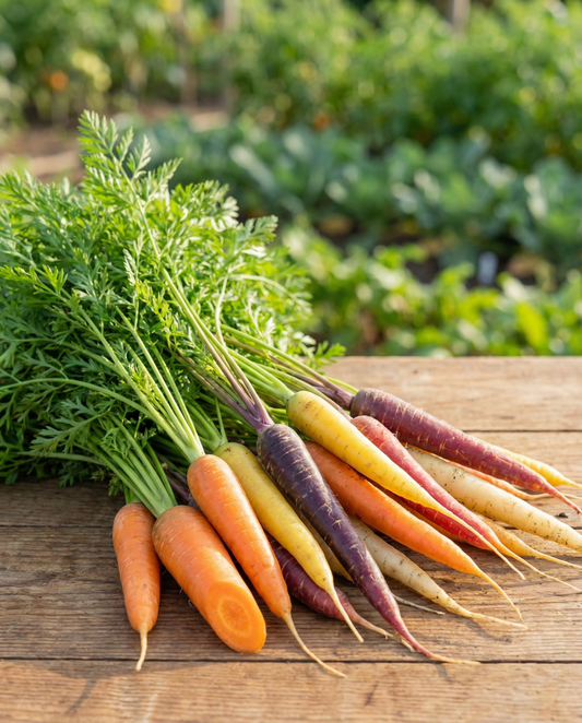Carrot Tape Rainbow Mix (Daucus carota) – annual seed tape seeds from SeedsChoice