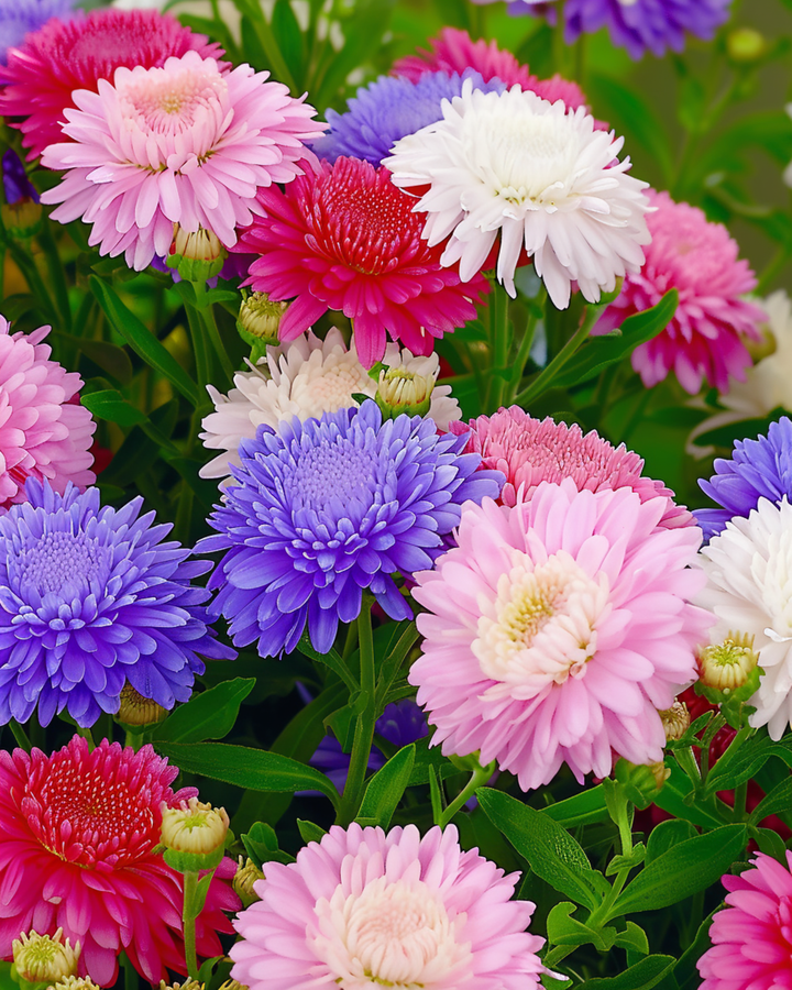 Semi di aster Nano Merveille Multicolor (Callistephus chinensis) – mix annuale