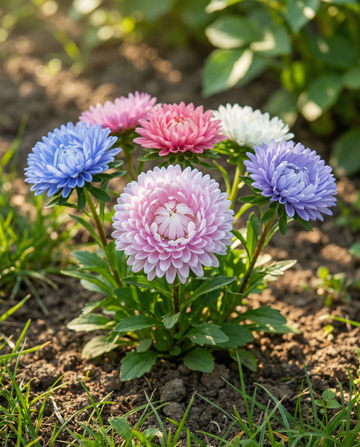 Aster Nano Merveille Multicolor (Callistephus chinensis) – semi mix annuale da SeedsChoice