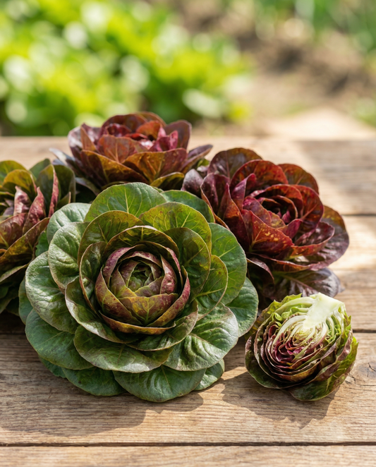 Cicoria da foglia Grumolo Rossa Verde Mix (Cichorium intybus) – sementi da orto di SeedsChoice